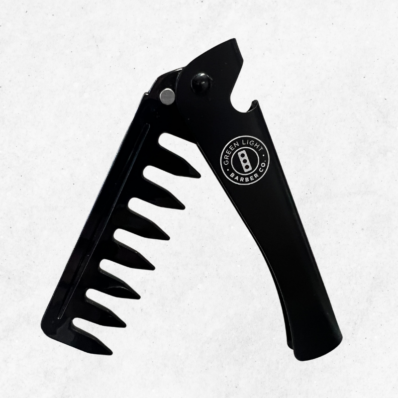 Compact Wide Tooth Styling Comb + Bottle Opener